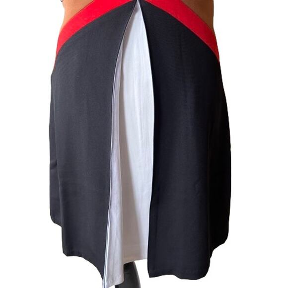 NWT Ark & Co. color block dress in red, black, tan, white.  Size S. - Picture 8 of 16